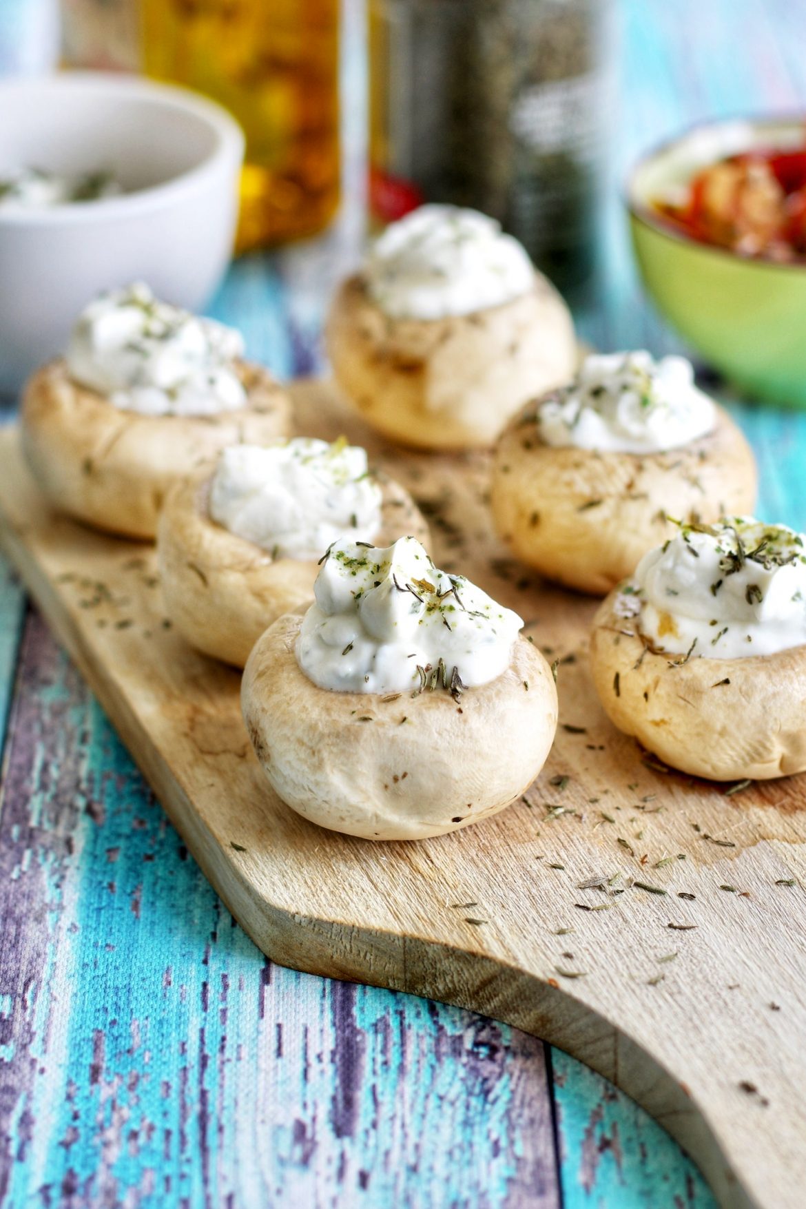 Petits Champignons au fromage frais