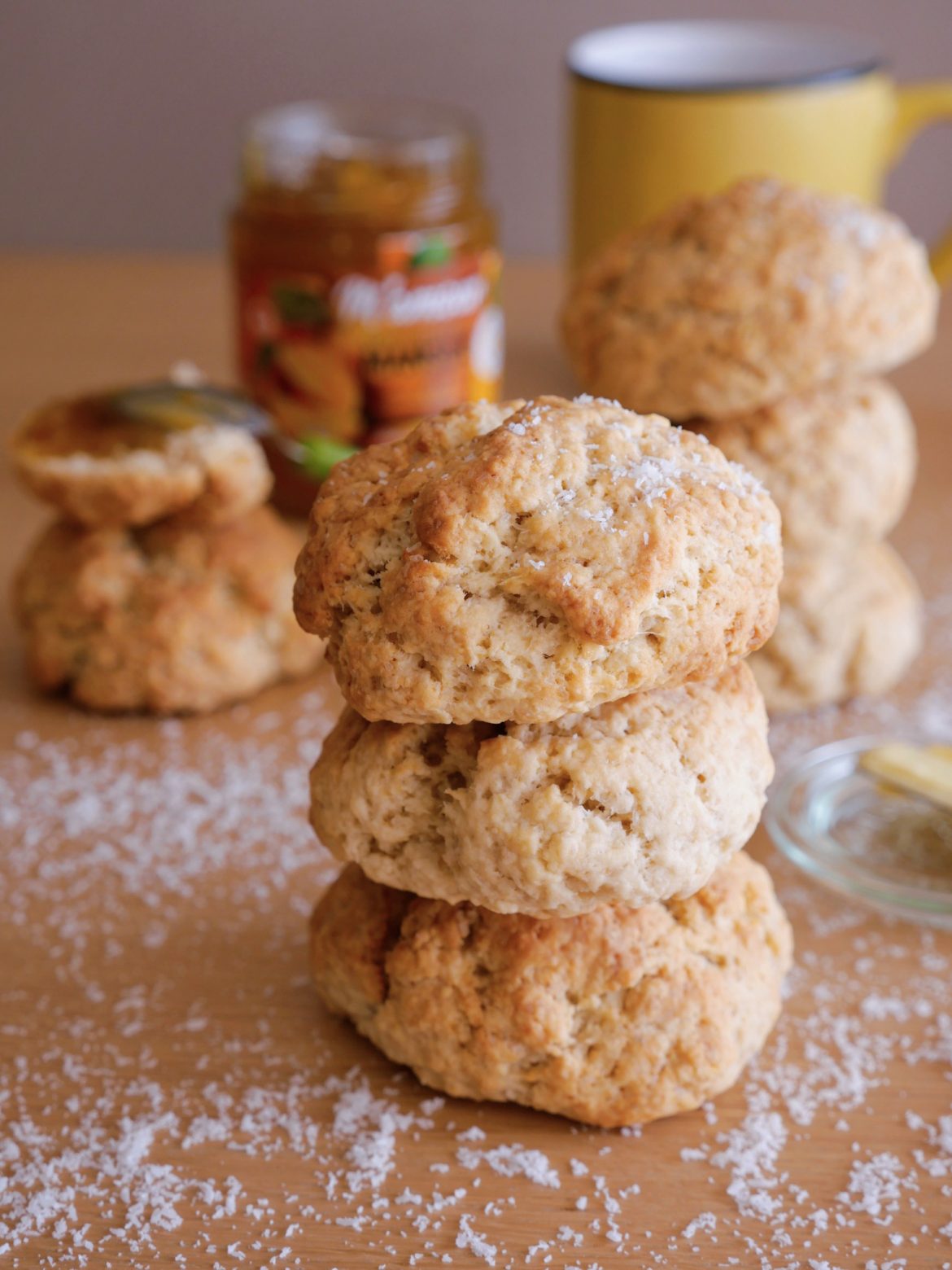 tour de coco scones à la vanille
