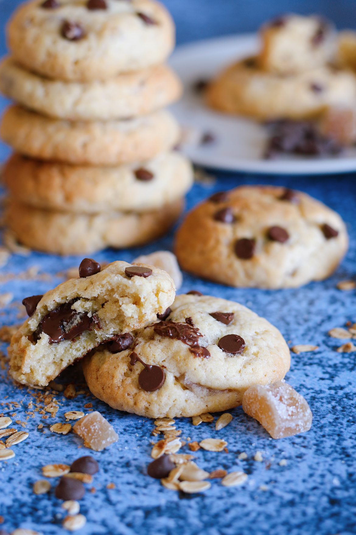 COOKIES-GINGEMBRE-CHOCOLAT cookies au gingembre confit et coeur chocolat