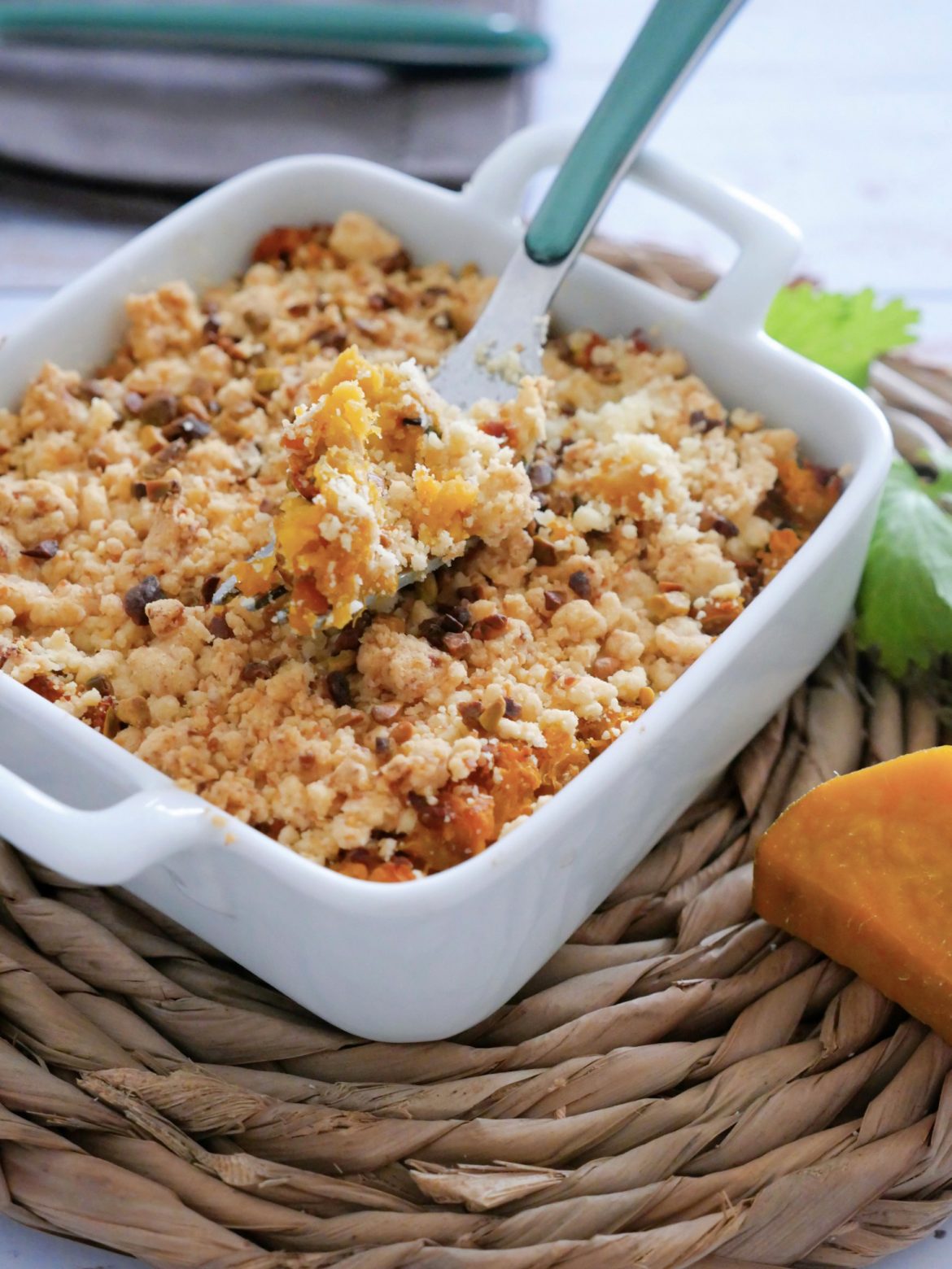 crumble de patate douce au lait de coco