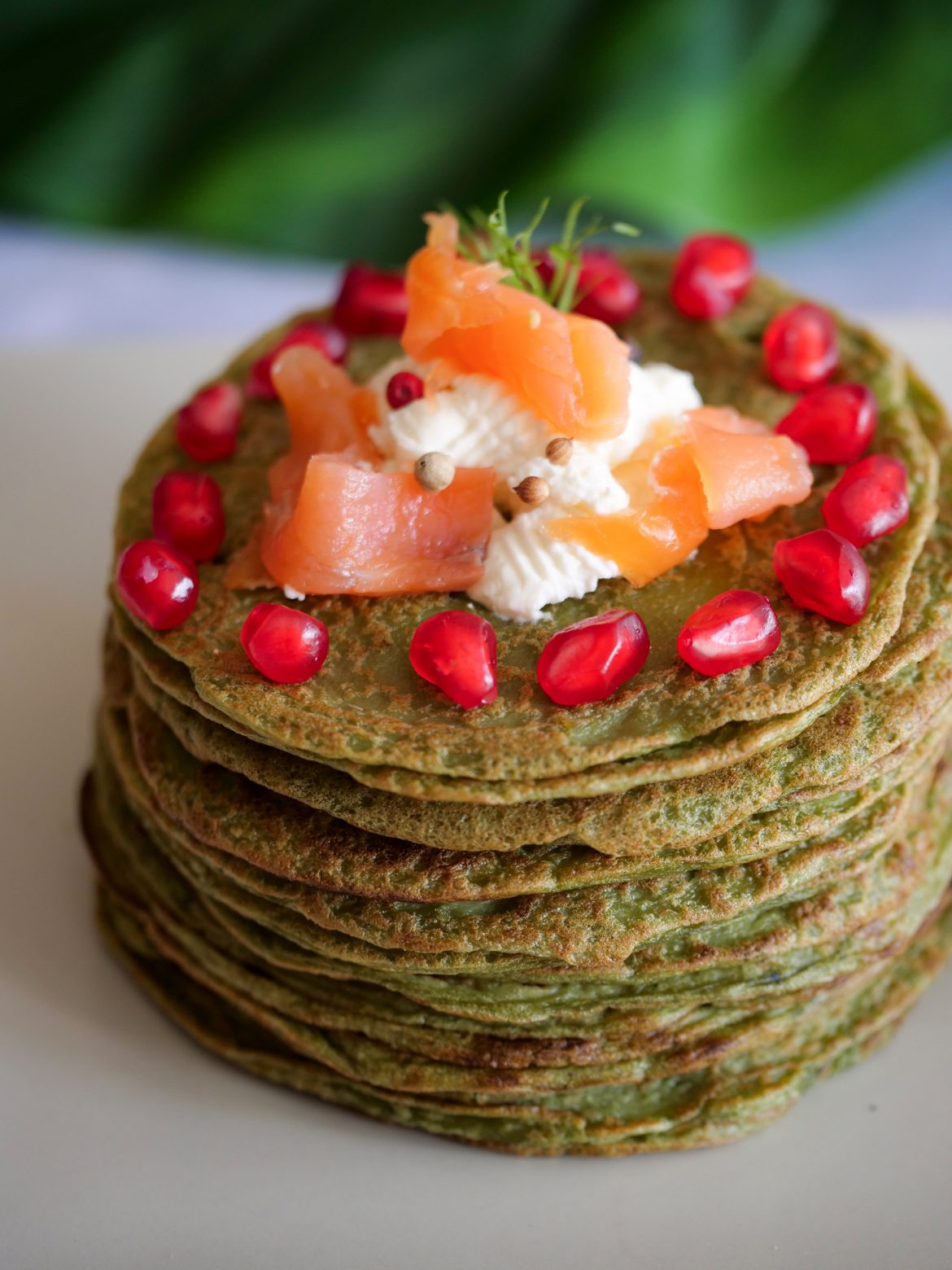crêpe à l'avocat et spiruline
