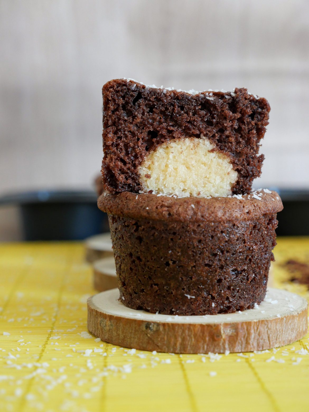 Muffin cacao coeur coco