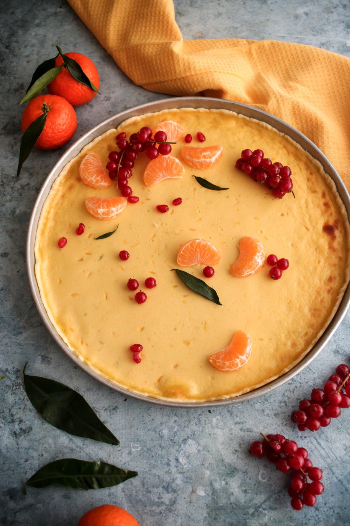 Tarte à la crème de clémentines