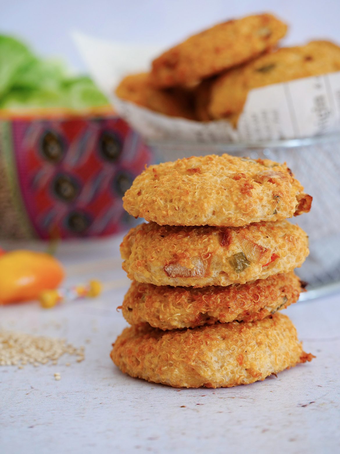 GALETTES-QUINOA-PAPRIKA Galettes de quinoa au paprika