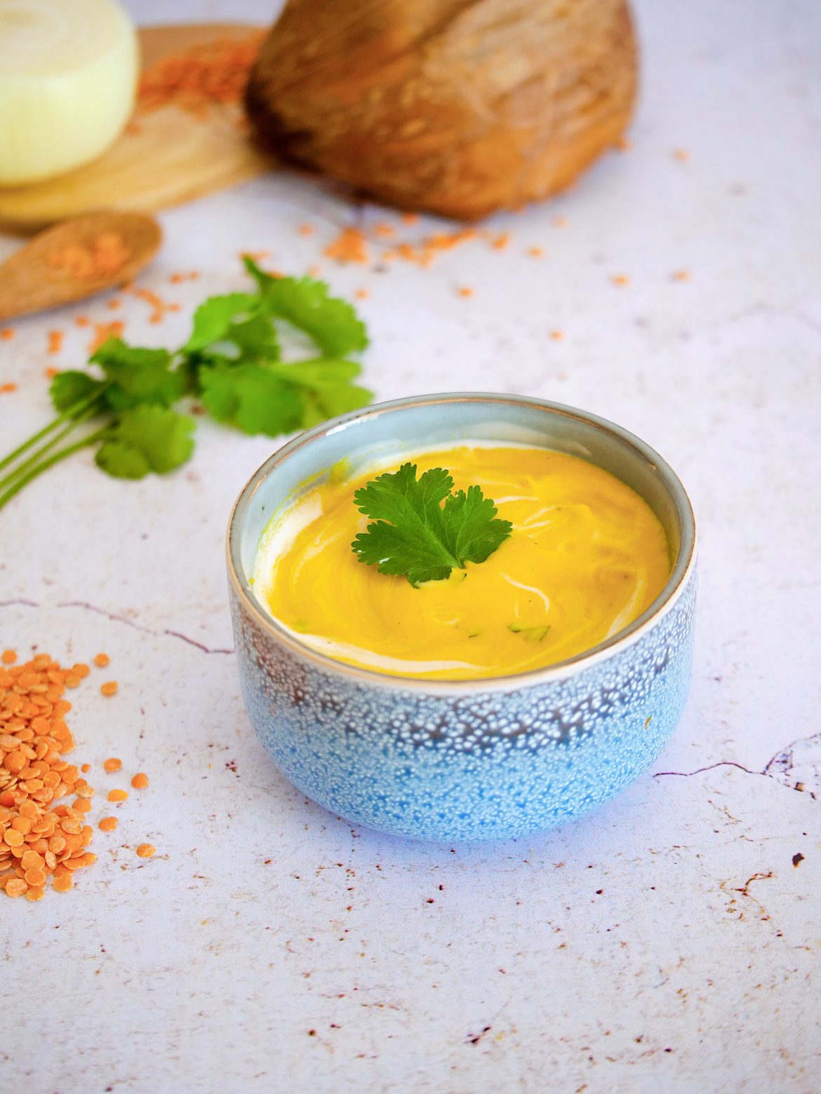 soupe de lentilles corail au coco