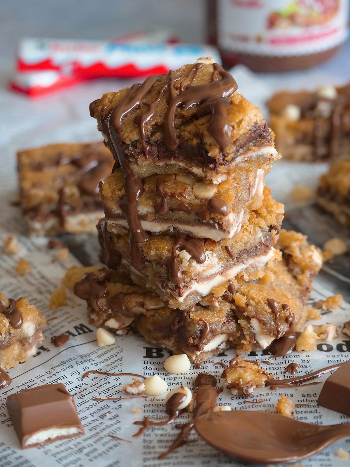 Maxi cookie au kinder et pâte à tartiner