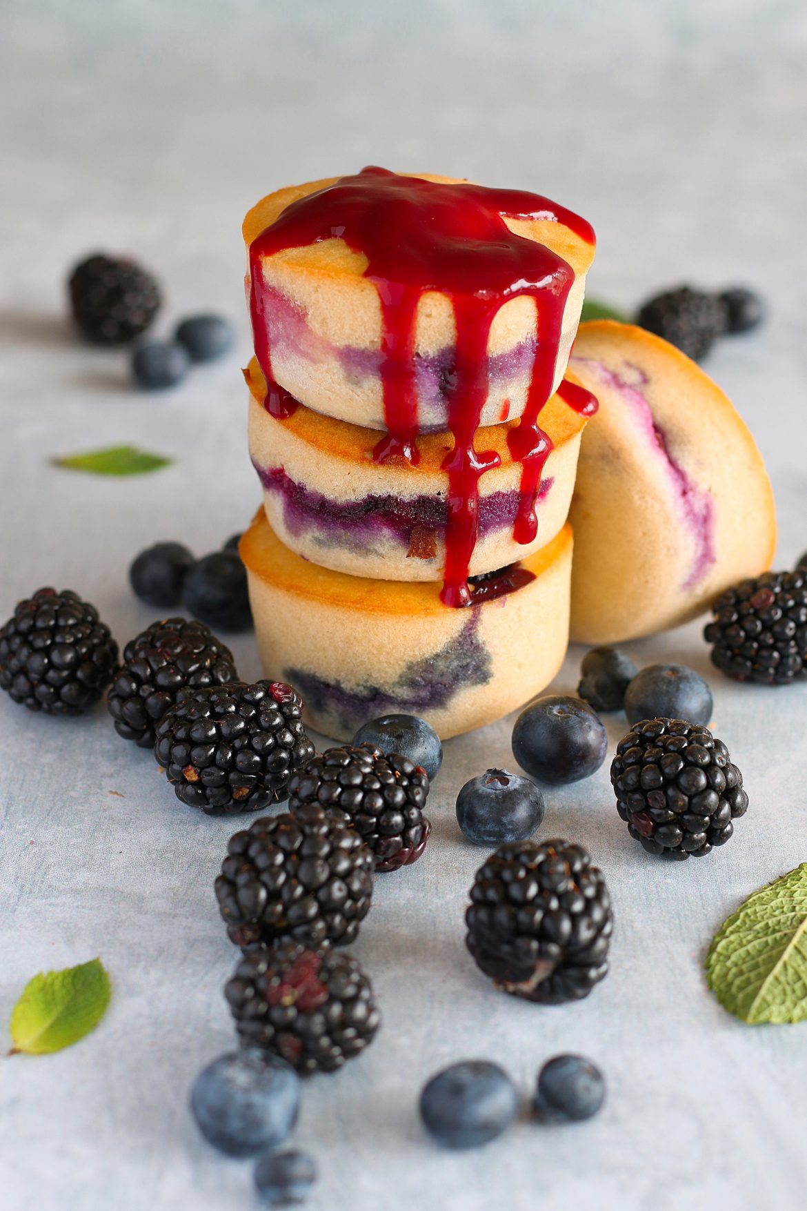 muffins fruits rouges mûres myrtilles coco