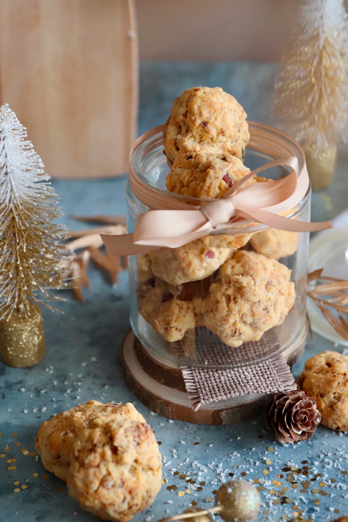 Cookies de jambon de Noël créole et ananas