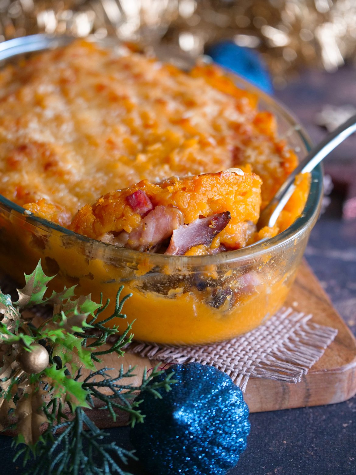 Parmentier de patate douce au canard