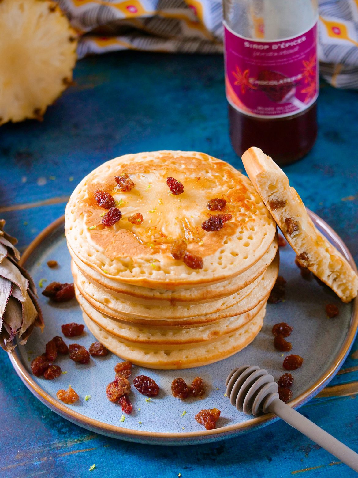 Pancakes rhum raisins ananas