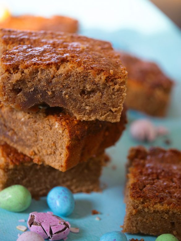 Brownie gingembre aux restes de chocolats de Pâques
