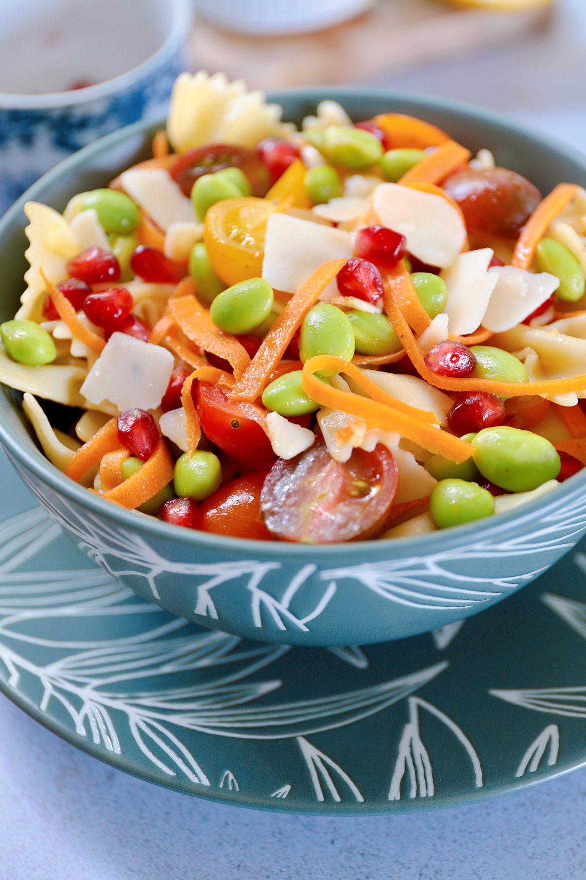 Salade farfale edamame grenade