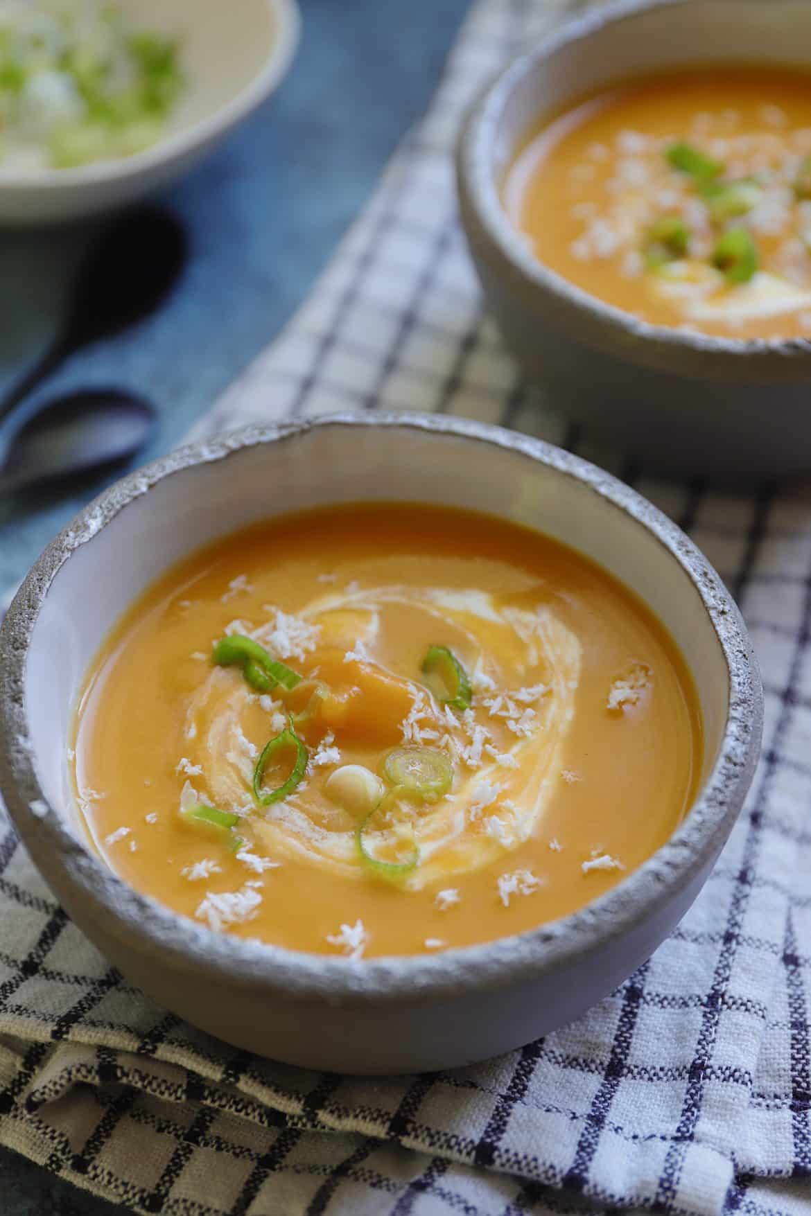 Velouté de giraumon lait de coco